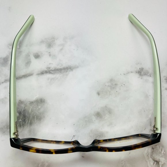 Tory Burch Rectangular Tortoise Brown & Green Mint Eyeglasses Frames NWOT main image 4